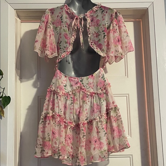 Hello Molly Pink Floral Mini Dress - Picture 7 of 11